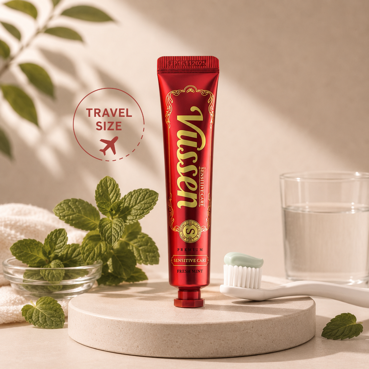 Паста за чувствителни зъби и венци с 19% трикалциев фосфат MINI Vussen S Sensitive Teeth Care Toothpaste