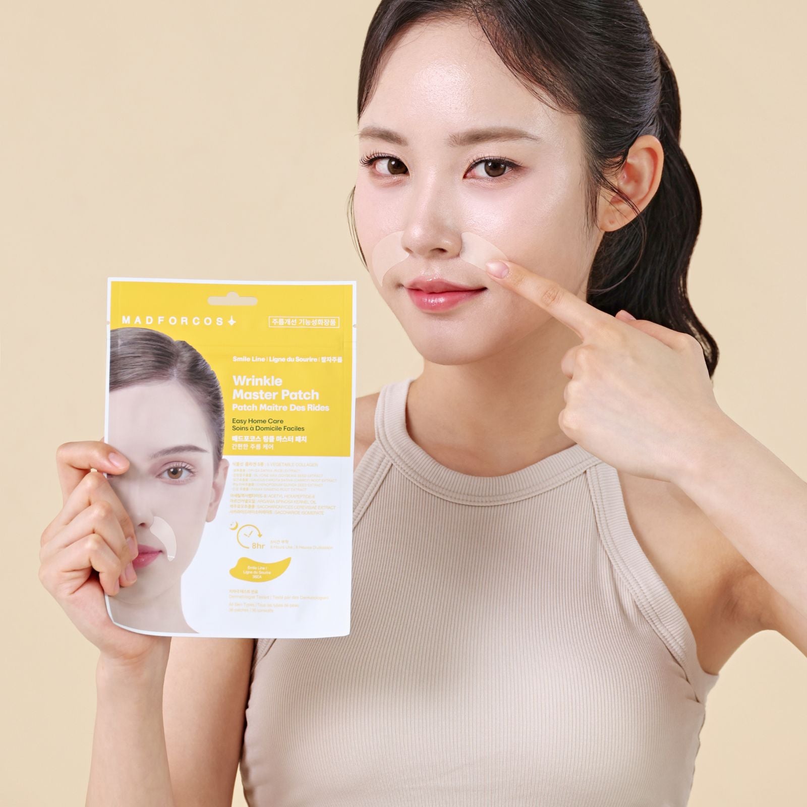 Тейп пачове изглаждащи линията на усмивката MADFORCOS Wrinkle Master Patch : Smile Line