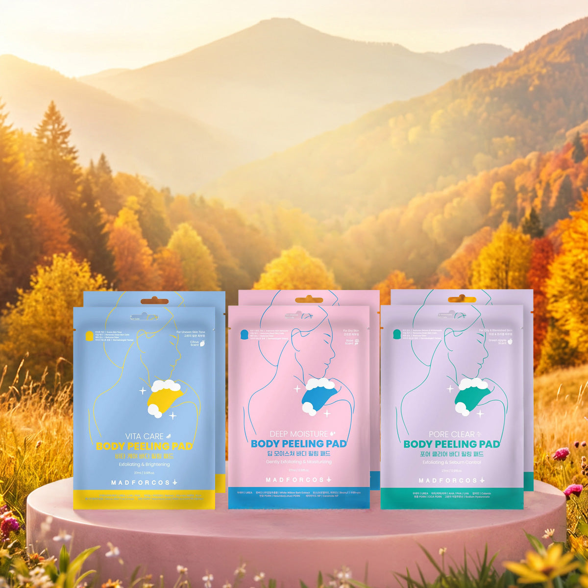 Ексфолиращ сет за тяло MADFORCOS Body Peeling Pads