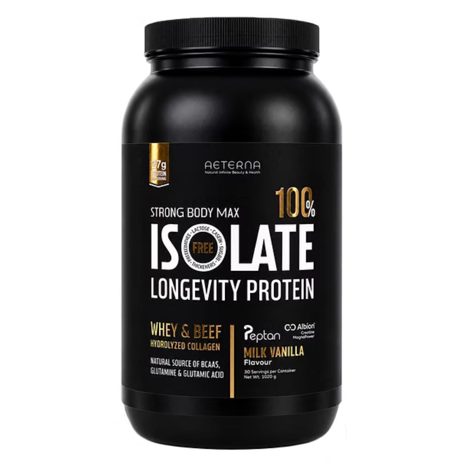 Протеин Mлечна ванилия WHEY ISOLATE LONGEVITY PROTEIN MILK VANILLA AETERNA